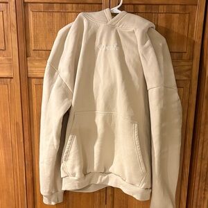 Cream Tan Comfrt Oversized Hoodie Sweatshirt size 2XL